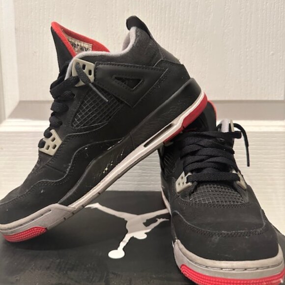 Air Jordan 4 Retro GS “Bred” – Size 6Y / Women’s 7.5 w/ Box – OG Colorway - Picture 4 of 7